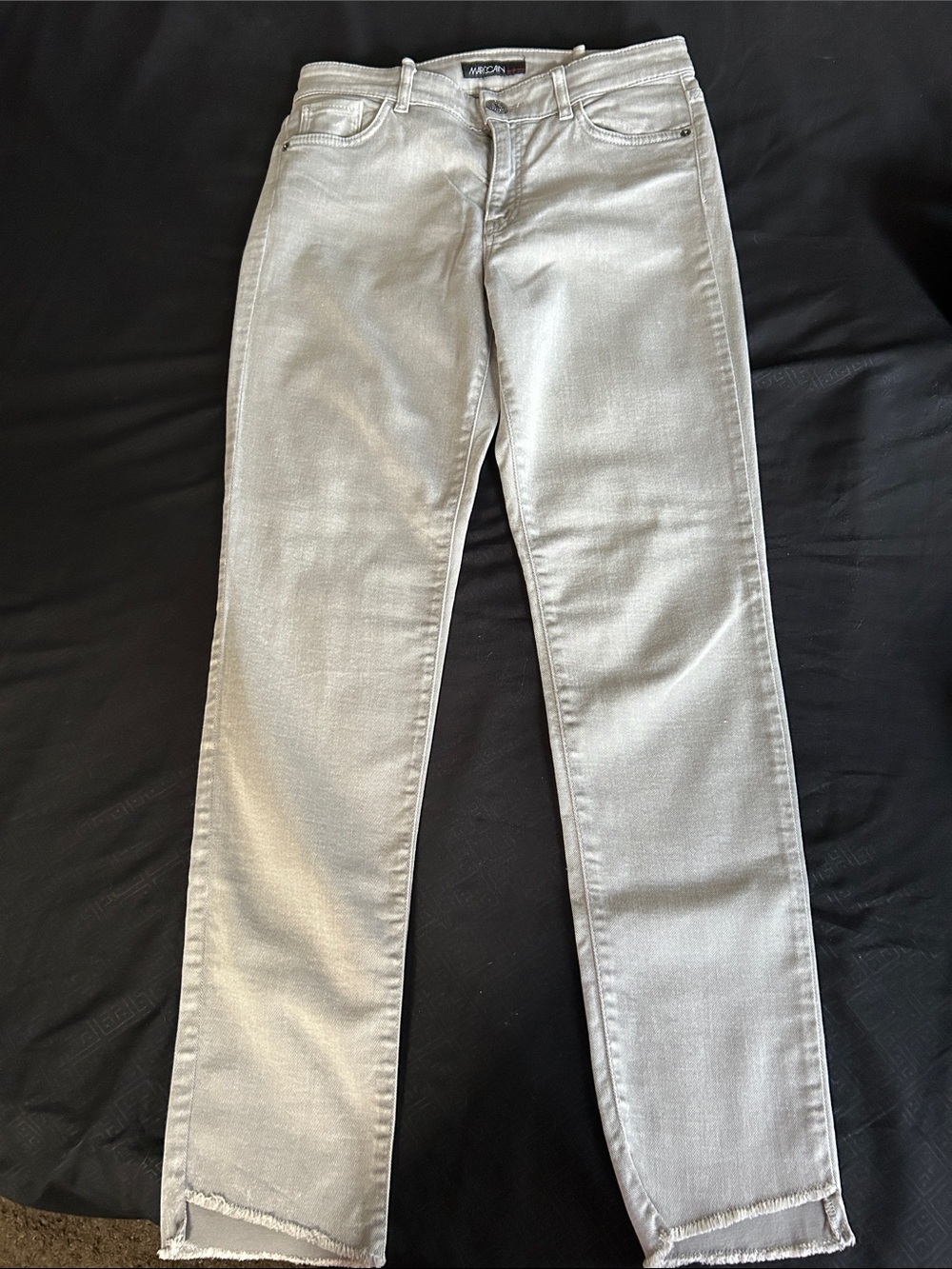 Marc Cain Metallic Light Gray Straight-Leg Jeans